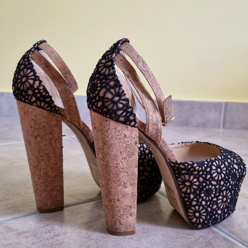 Exe sandal used no37 with cork and black lace