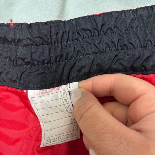 Ski pants used, red, size L
