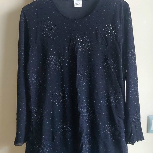 Jenny see-through blouse with strass, size Small/Medium
