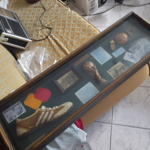 Large embossed World Cup history frame 45 years