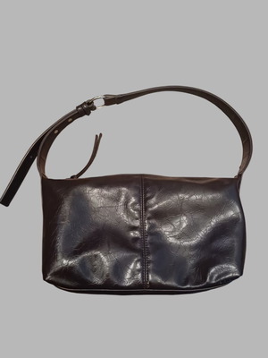 Zara shoulder bag like new black crinkled distressed effect 90s style