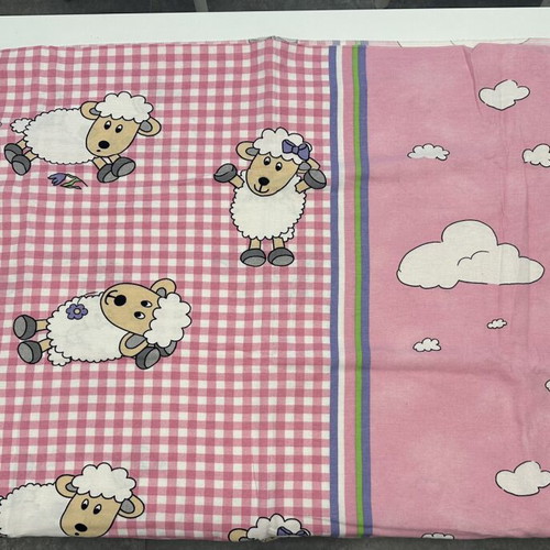 Flannel cotton duvet cover 130x200cm, pink for girl