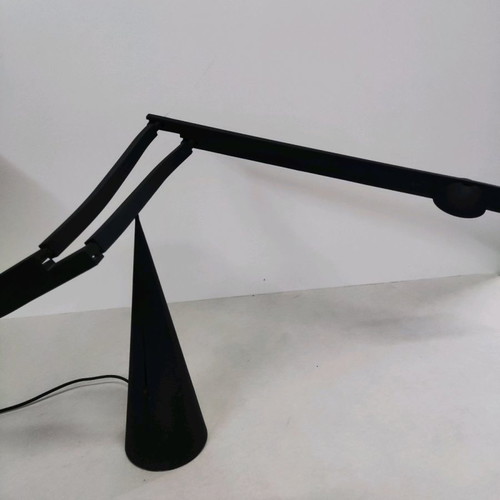 Italiana Luce Tabla desk lamp black, plastic and metal