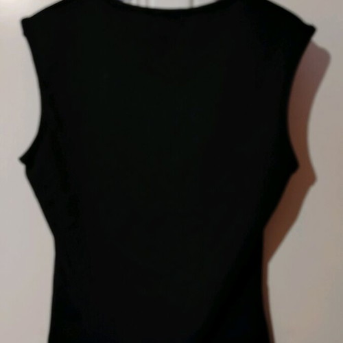 Sleeveless top like new, black and brown, size M