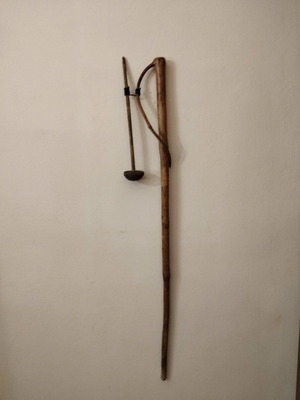 Ξύλινη ρόκα με αδράχτι 1950 μεταχειρισμένη