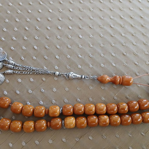 Bakelite komboloi worry beads, 33 beads, traditional oriental finish