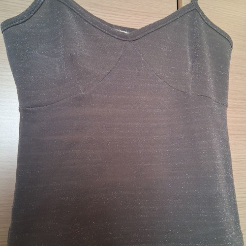 Glittery summer top grey with silver, like new