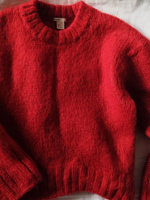 H&M Mohair Blend Sweater used, red, size M