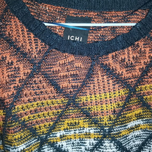 ICHI knitted sweater used, multicolor, size S, 3/4 sleeve