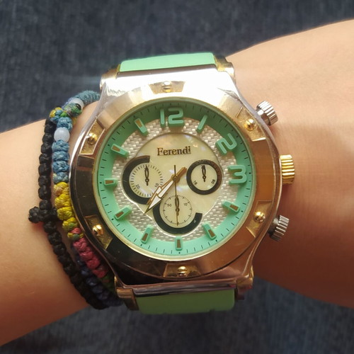 Ferendi women's wristwatch used, turquoise color