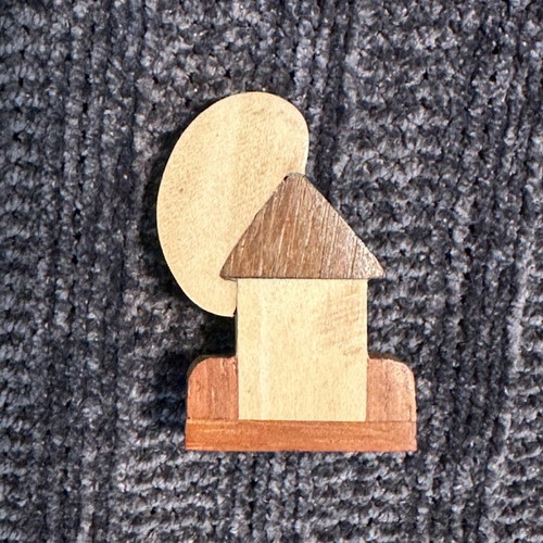 Handmade wooden decorative windmill