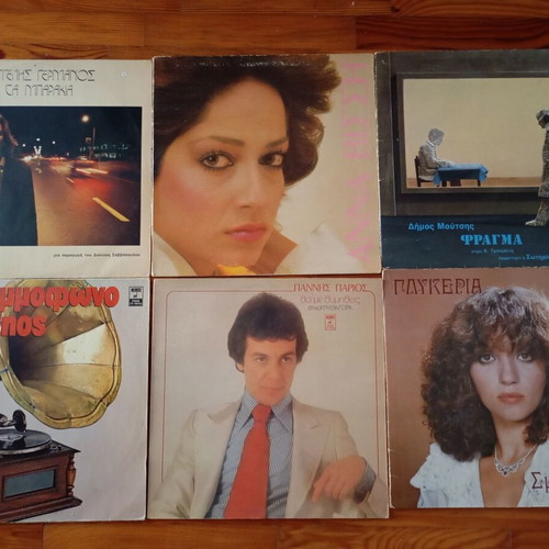 Vinyl records used, Greek laiko music pack