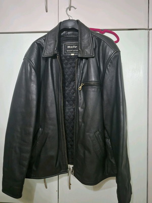 Rely leather men's jacket like new, size Medium, black