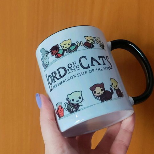 Lord of the Rings as Cats mug new, ceramic 330ml collectible