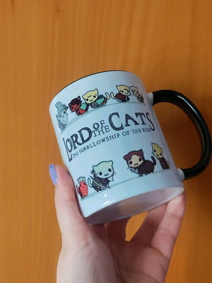 Lord of the Rings as Cats mug new, ceramic 330ml collectible