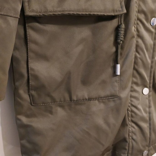 Hooded jacket size 34 like new, khaki