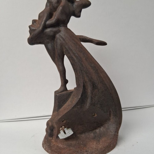 Ballet cast iron sculpture 1965,7 USSR used with working clock