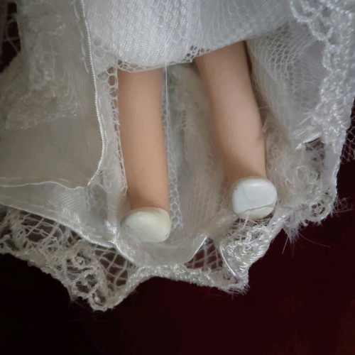Porcelain doll bride ~15cm like new