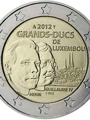 Λουξεμβούργο 2 Ευρώ 2012 UNC Γουλιέλμος Δ' αναμνηστικό