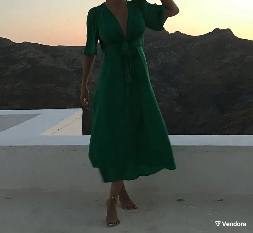 oysho green dress emerald midaxi like… Pink Dress Girl Dress
