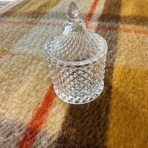 Glass decorative jar with lid like new