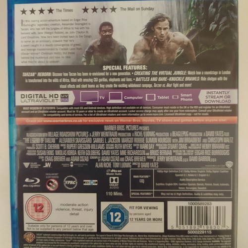 The Legend of Tarzan Blu-Ray like new with Greek subtitles