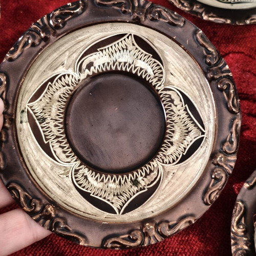 Vintage Oriental Coffee Set, Copper with Engraved Design