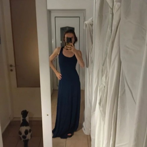 Maxi navy blue dress like new Naiba, size S