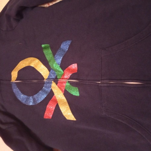 Benetton zip-up cardigan like new, dark blue, sizes 158-164 cm