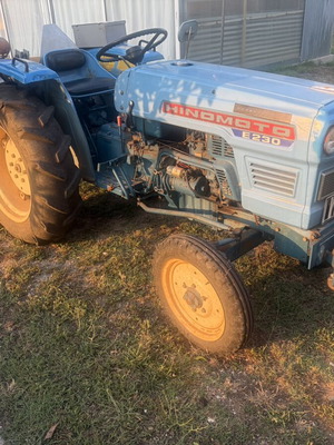 Hinomoto 1975E230 vineyard tractor used with 1.20x1.20 rotary tiller