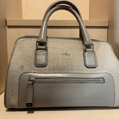 HOGAN handbag used, medium size, greige color