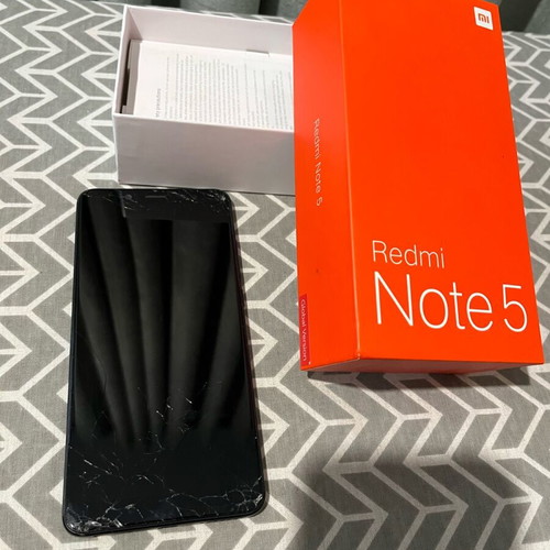 Redmi Note 5 used with broken screen, black