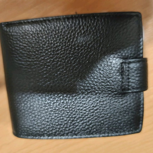 Boweisi Black Leather Men's Wallet New
