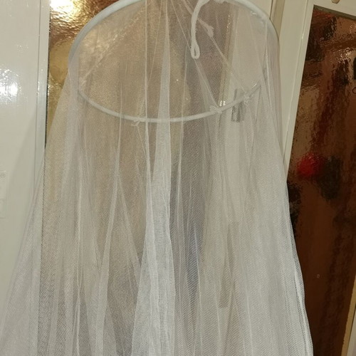 Bed canopy used, white, 45 cm diameter