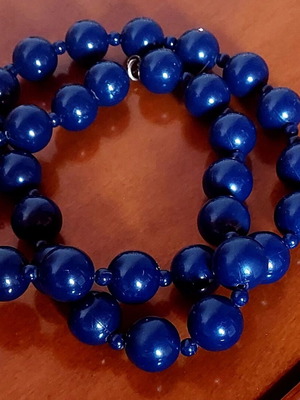 Necklace with blue beads