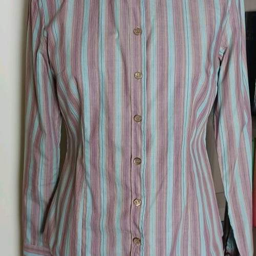 Benetton striped shirt size M 100% cotton like new