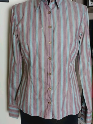 Benetton striped shirt size M 100% cotton like new