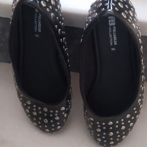 Pull&Bear ballerinas like new, black with studs, size 36