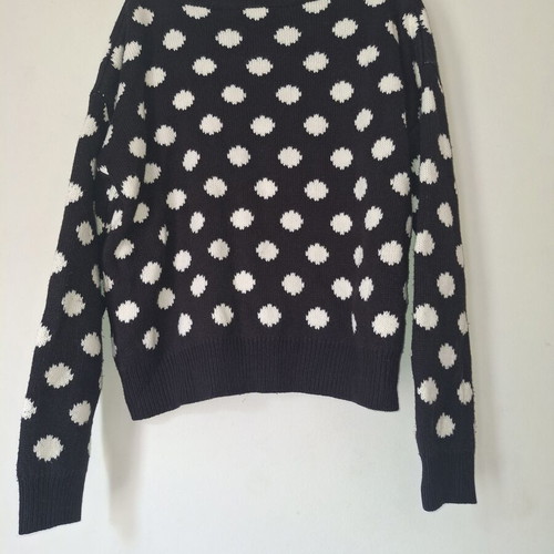 Pullover sweater polka dot like new, size M, black and white