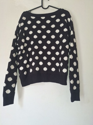 Pullover sweater polka dot like new, size M, black and white