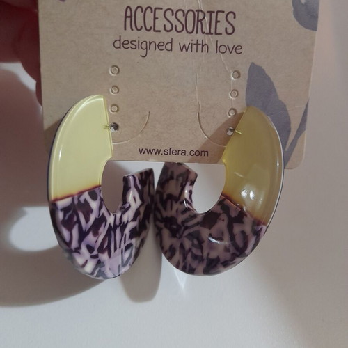 Sfera hoop earrings new, blue multicolor