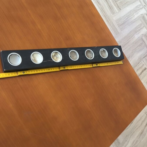 Vintage wooden holder for 7 tealights used