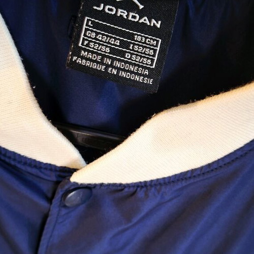Jordan All Star Varsity Jacket Large like new, white and blue