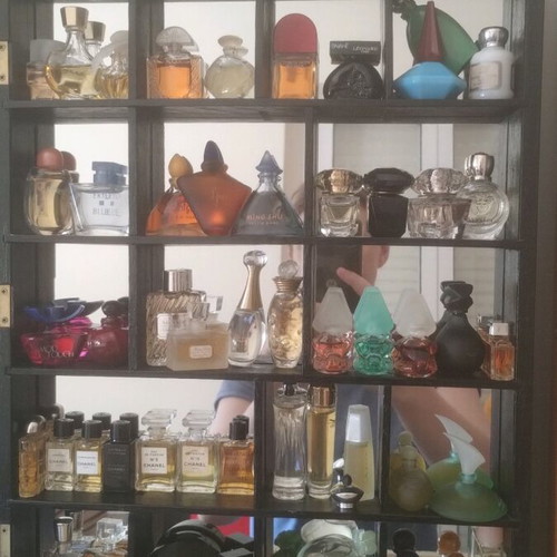 Miniature Perfumes Collection Like New With Handmade Display Cases