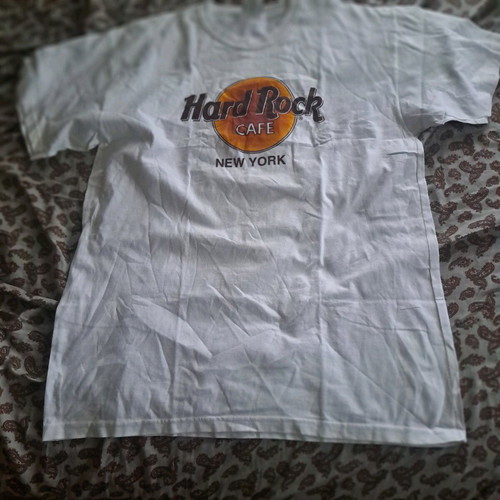 Hard Rock Cafe New York men's t-shirt like new, white, size L