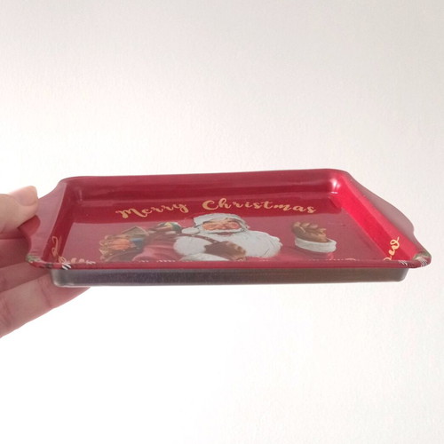 Metal tray with Santa Claus new, decorative