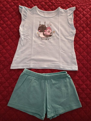 Children's pajamas set like new, size 3, cotton
