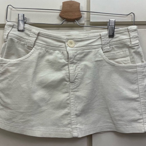 Super mini skirt used, cotton, size S, white