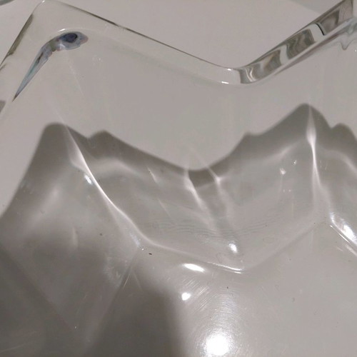 Large crystal serving platter used 45cm diameter star shape with 10 points