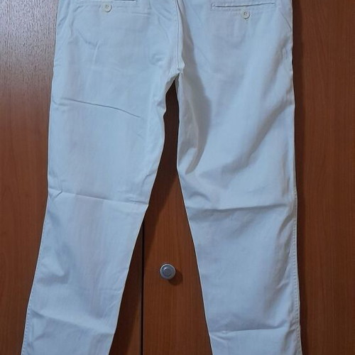 Ανδρικό λευκό chino παντελόνι GIGOLO, μέγεθος L, slim fit